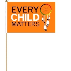 Every child matters 12x18 inch flag with dream catcher