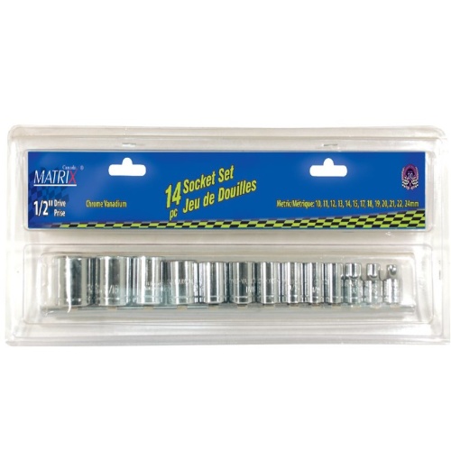 14 Pc 3/8 Shallow Socket Set Sae