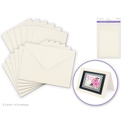Cardmaking cream: 4.5x6" Cards + Envelopes 6sets A6"