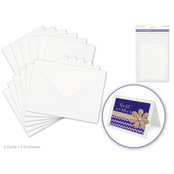 Cardmaking white: 4.5x6" Cards + Envelopes 6sets A6"