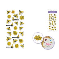 Handmade Sticker: 3d Resin Themed Elements B) Honey Bees
