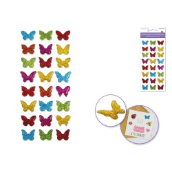 Handmade Sticker: 3d Resin Themed Elements F) Butterfly Bling