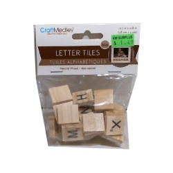 Letter TIles 1.8CMX2CM. 26/pk. Natural