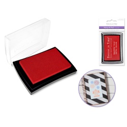 Stamp Ink Pad really red 1.5x2.5" Pigment Solid Color AcidFree"