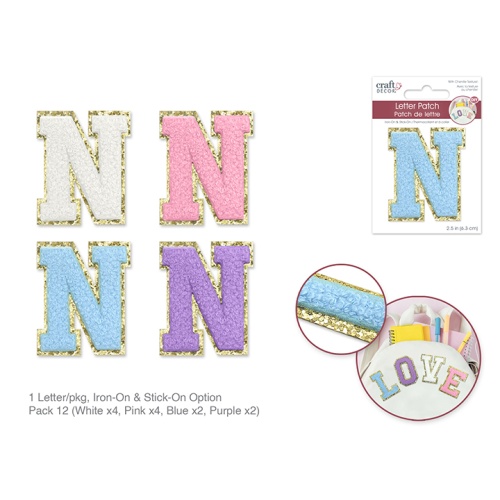 2.5 Iron-On Letter/Sticker Patch 3D Chenille N