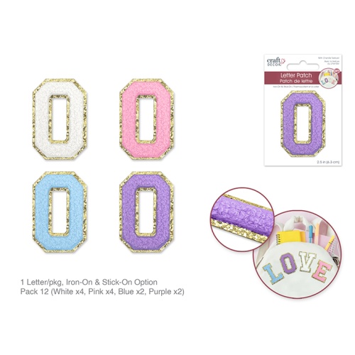 2.5 Iron-On Letter/Sticker Patch 3D Chenille O
