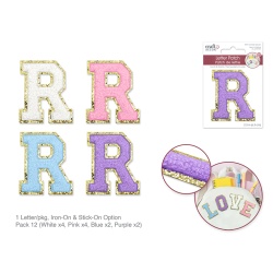 2.5 Iron-On Letter/Sticker Patch 3D Chenille R"