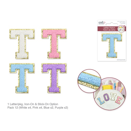 2.5 Iron-On Letter/Sticker Patch 3D Chenille T