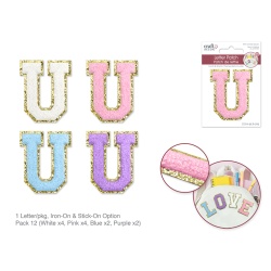 2.5 Iron-On Letter/Sticker Patch 3D Chenille U"
