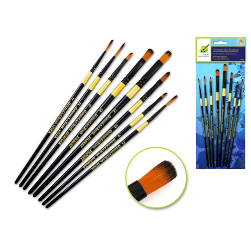 Artist Brush Set: Oriental Art Inspired x8 Wood... ..