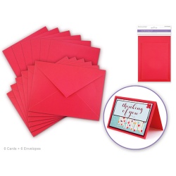 Cardmaking: 4.5x6" Cards + Envelopes 6sets A6 Red"