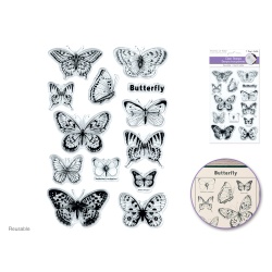 Clear Stamps: 4.3x6.3" Reusable 01) Butterfly Medley"