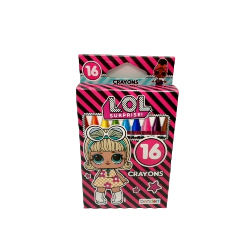 Crayons LOL Surprise 16pk. Assorted Colours Bendon