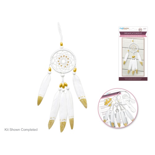 Dream Catcher w/Beads DIY B) White