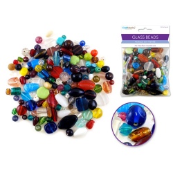 Glass Beads 250g. Bulk Mix