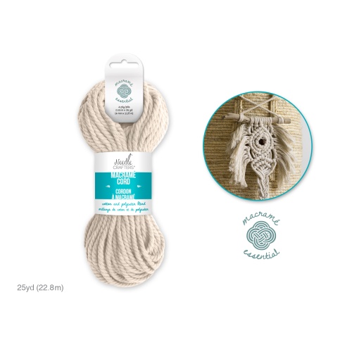 Macrame Cord A-Ecru 4mm 25yds Needlecrafters