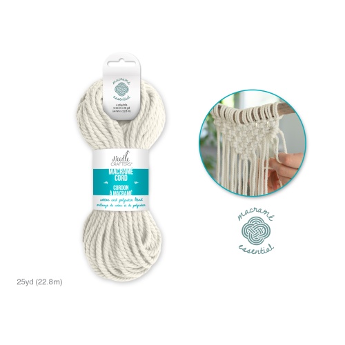 Macrame Cord B-White 4mm 25yds Needlecrafters