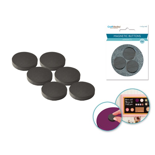 Magnetic Buttons: 25mm 6pcs/pk On Mirror