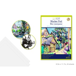 Marker Pad 8.25x11.75" 24 Sheets Bleedproof 120gsm AF (A4)"
