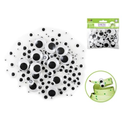 Paste-On Googly Eyes: 182pk Bulk 5mm-24mm Asst