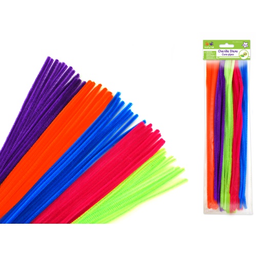 Pipe cleaners 6mmx30cm 40 pack glamour mix