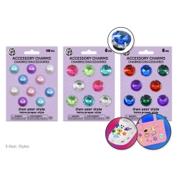 Shoe & Tote Accessory Charms Asst8eax3stl E) Gem Glam