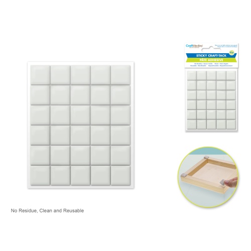 Sticky Craft-Tack Squares Adhesive 30pk 1.5cm*1.5cm (6 by 5)