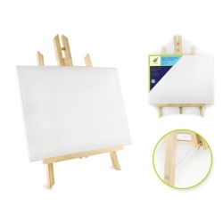 Stretch Artist Canvas 9 x 12" on Wooden Easel"