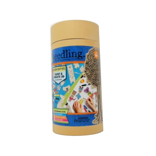 Wooden Crafty Kit Wild Adventure Paint & Create 3d Seedling