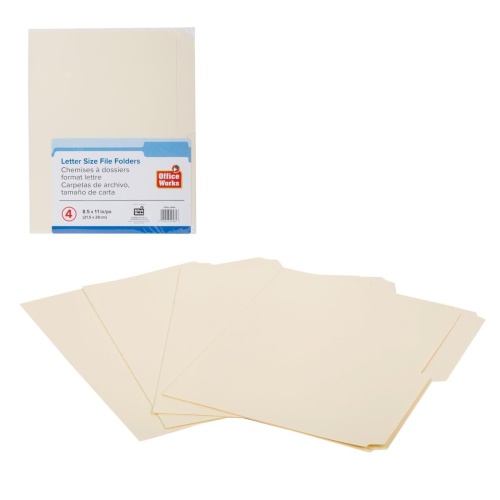 File folders letter size 4 pack