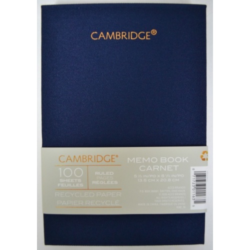 Memo Book Cambridge 100shts 5-1/2x8-1/5