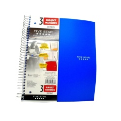 Ruled Notebook 3 Subject 300pgs. Five Star