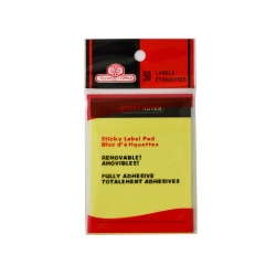 Sticky Notes Poly 50 3.75x2.75" Labels Blk Header"