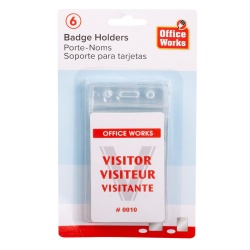 BADGE HOLDERS 8-PC. VERTICAL B/C DESK TECH