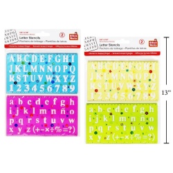 Letter Stencil 2pc 5/8x7/8 Office Works"