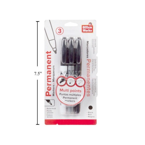 Markers Permanent 3-pc Office Works