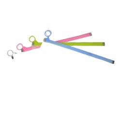 Pencil Pouch Clear Asst'd Color Zipper