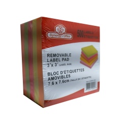 Sticky Notes 3 X 3" 500 Labels"