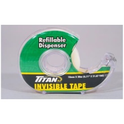 Tape Invisible Refillable Dispenser 18mm X 20m Titan