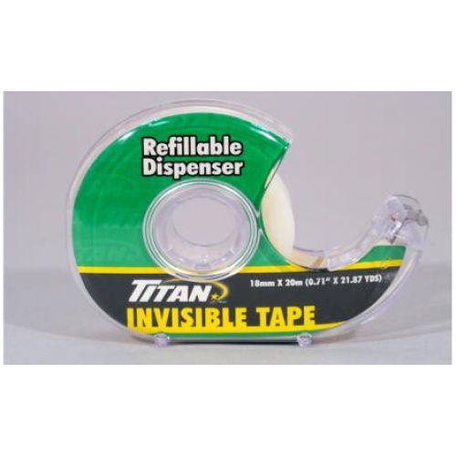 Tape Invisible Refillable Dispenser 18mm X 20m Titan