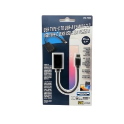 Cable USB Type-C® to USB-A female 2.0 OTG 17cm 6.7 inch