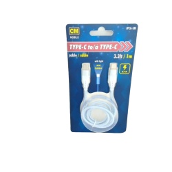 Charging Cable With Light 3.3' 1m Type-c™ To Type-c™ 2.1a
