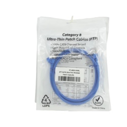 CAT8 Network Cable 3 Foot Blue