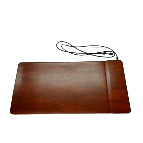 Leather Desk Pad w/USB-C Charging 22.75 x 11