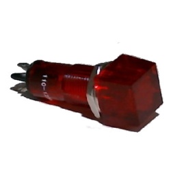 Indicator Light 10mm Square Red Chassy Mount (Or 12/$2.99)