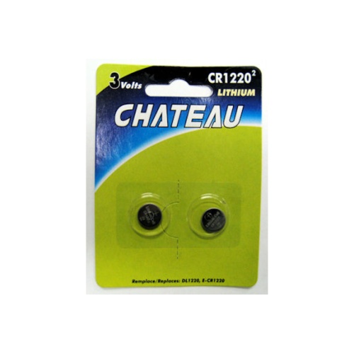 button cell Battery CR1220 2 pack lithium 3 volt