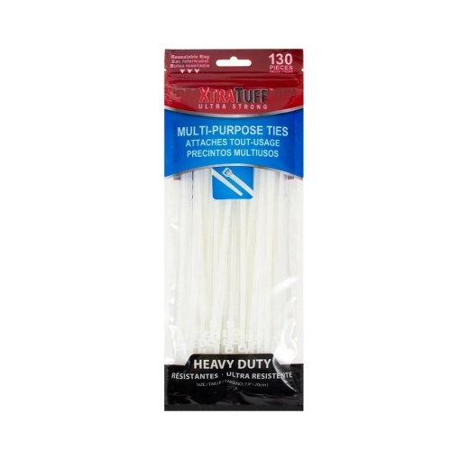 Cable Ties 7.9 130 Pcs Xtra Tuff