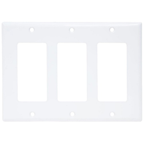 Decora Wall Plate 3-Gang White