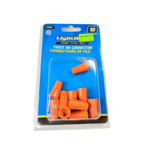 TWIST ON CONNECTOR SMALL ORANGE #31 10 Pack marrett