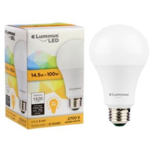LED 14.5W A19 2700K LUMINUS
